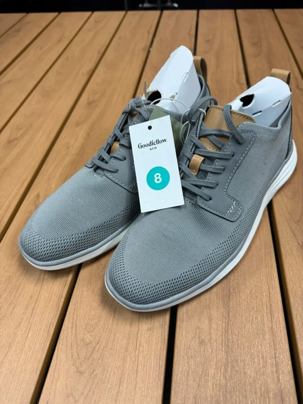 Men’s Goodfellow & Co Gray Zeke Knit Dress Sneakers - Size 8